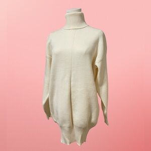 Forever 21 Cream Cowl Neck Sweater